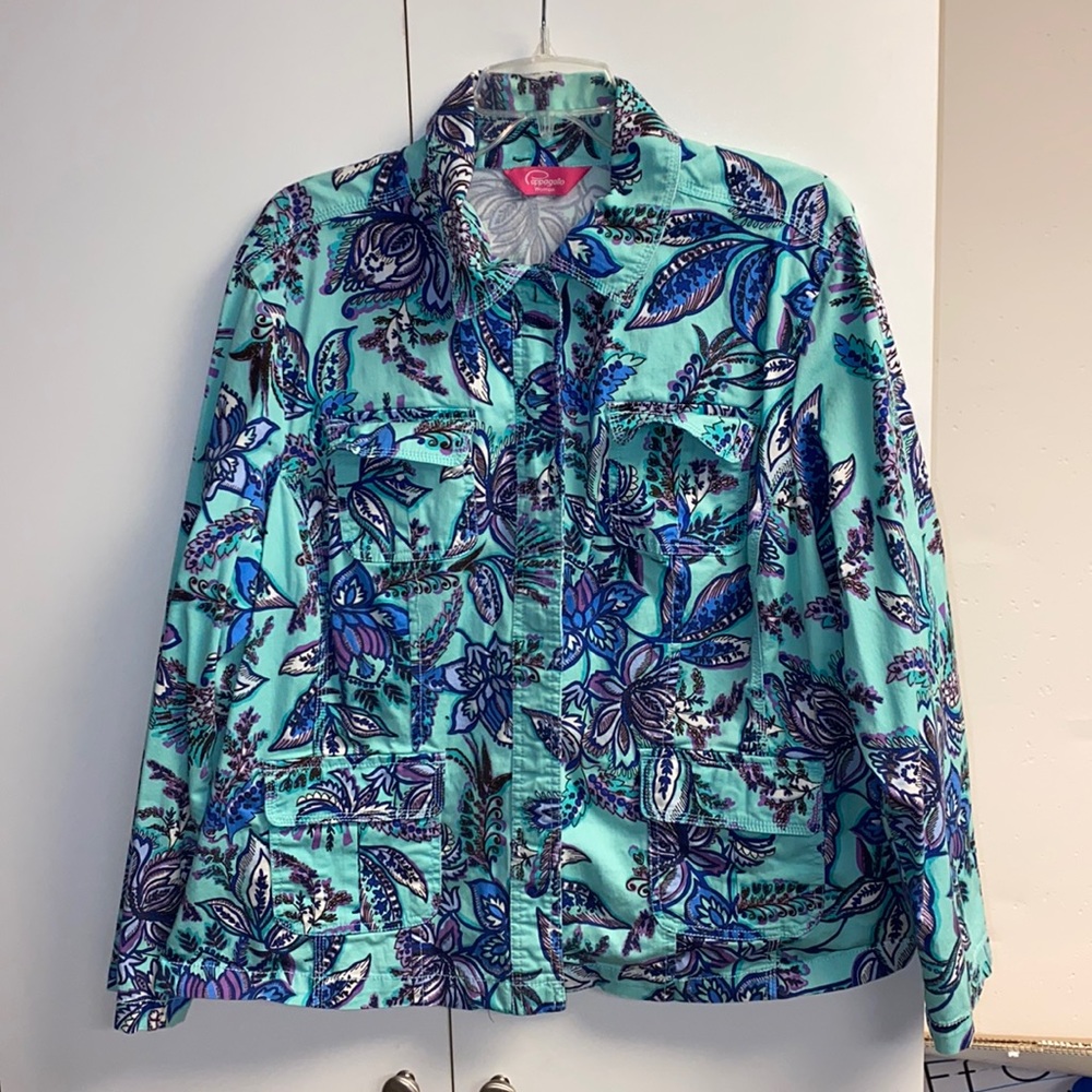 Cappagallo snap front jacket sz 16W